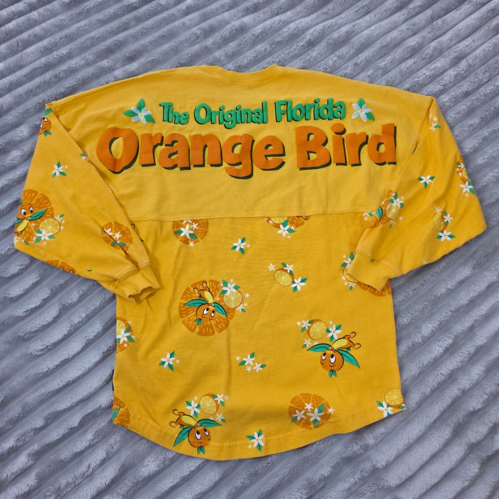 Disney Spirit Jersey Orange Bird Florida Citrus Yellow Long Sleeve Shirt XS